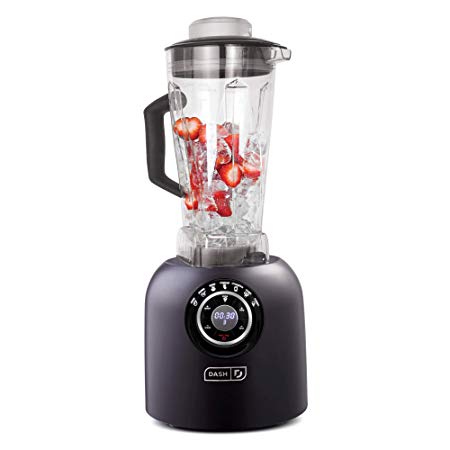 Dash DPB500MB Chef Series Blender with Stainless Steel Blades   Digital Display for Coffee Drinks, Frozen Cocktails, Smoothies, Soup, Fondue & More, 64 oz, Matte Black