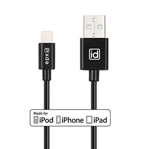 [Apple MFi Certified] epxidÂ Lightning to USB Cable 3.3ft / 1m with Ultra-Compact Connector Head for Apple iPhone 6s, 6 Plus 5s 5c 5, iPad Pro Air 2, iPad mini 4 3 2, iPod touch 5 6/ nano 7(Black)