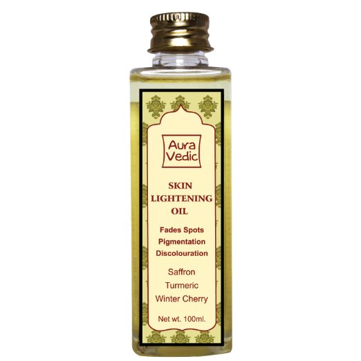 Auravedic Skin Lightening Oil with Saffron, Turmeric and Winter Cherry 100 Ml