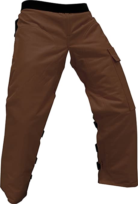 Cold Creek Loggers Chainsaw Apron Safety Chaps with Pocket (Regular 37" Brown)