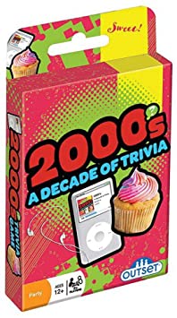 Outset Media 2000's Trivia Card Games - Travel Deck with 355 Questions and 71 Cards - Questions from Harry Potter, The Office, Friends and Britney Spears - Ages 12
