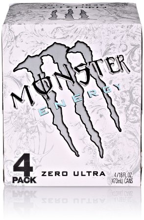 Monster Energy Drink, Zero Ultra, 16 Ounce (Pack of 4)