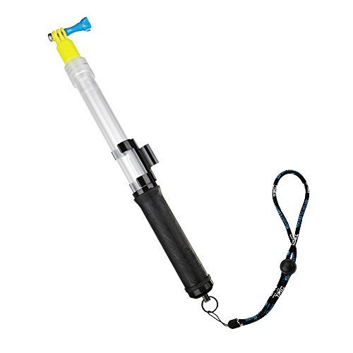 Lightwish 15-25 Inch Transparent Floating Extension Pole Extendable Selfie Stick Monopod For GoPro Hero4 Silver Black Hero 4 3  3 2