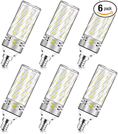 inShareplus E12 LED Bulbs, 16W Candelabra Light Bulbs, Nature White 4000K, CRI80 , 1500LM 120W Equivalent, E12 Base LED Chandelier Bulbs, Non-Dimmable LED Lamp, 6Pack