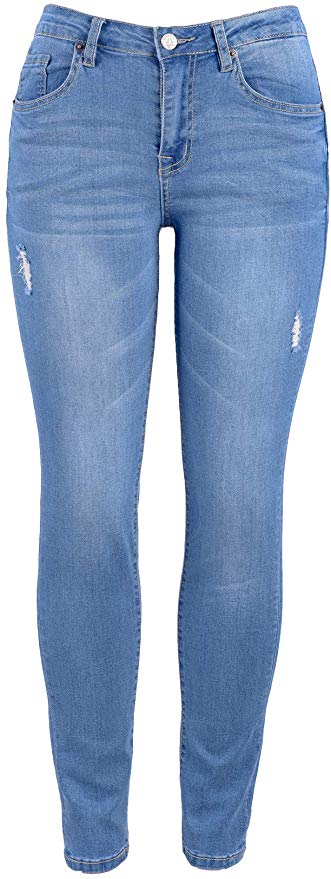 HONTOUTE Women's Classic High Waisted Butt Lift 4-Ways Stretch Modern Skinny Jeans