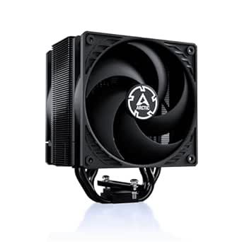 ARCTIC Freezer 36 (Black) - Dissipatore CPU a torre singola con push-pull, due ventole P da 120 mm ottimizzate per la pressione, cuscinetto fluidodinamico, 200-1800 rpm, 4 heatpipes, incl. MX-6