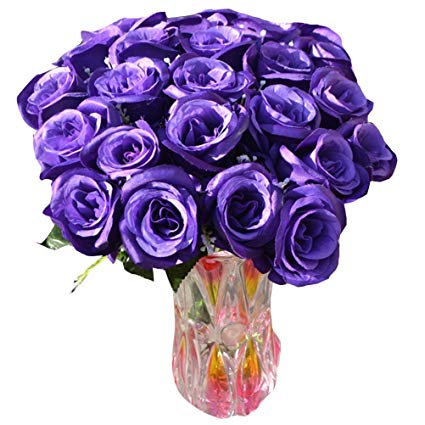 ink2055 1 Large Bouquet 24 Heads Fake Rose Artificial Flower Wedding Party Home Decor