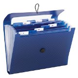 Smead Step Index Poly Organizer 12 Pockets Each Holds up to 50 Sheets Flap and Cord Closure Letter Size Navy  70902