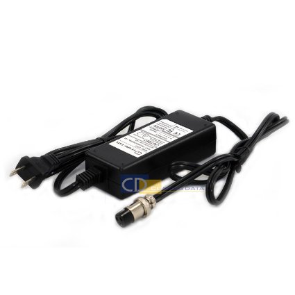Coming Data 24V 1.5A/1.6A, 24V 2.0A, 24V 2.5A SLA Battery Charger Power Supply (UL Certified) w/ 3-Prong Female Connector
