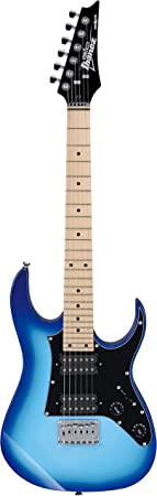 Ibanez GRGM 6 String Solid-Body Electric Guitar, Right, Blue Burst (GRGM21MBLT)