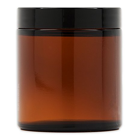 Medium Amber Glass Storage Jar with Air-Tight Lid