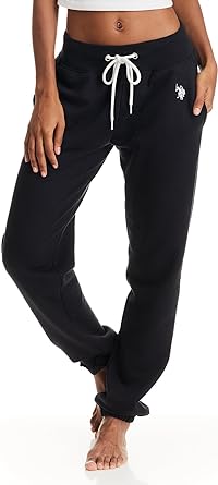 U.S. Polo Assn. Womens Sweatpants with Pockets, French Terry Lounge Pants