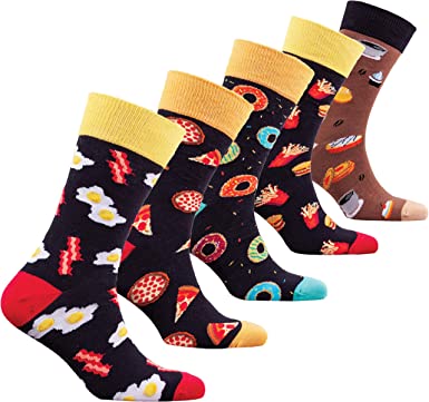 Socks n Socks-Mens 5pair Luxury Colorful Cotton Fun Novelty Dress Socks Gift Box