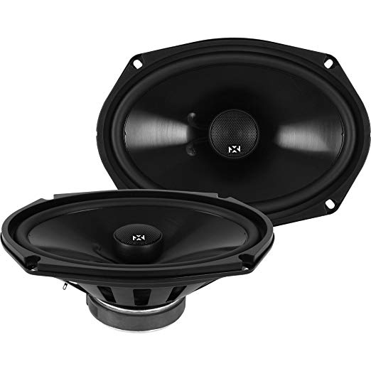 NVX 6 x 9 inch Professional Grade True 110 watt RMS 2-Way Coaxial Car Speakers [N-Series] with Silk Dome Tweeters, Set of 2 [NSP69]
