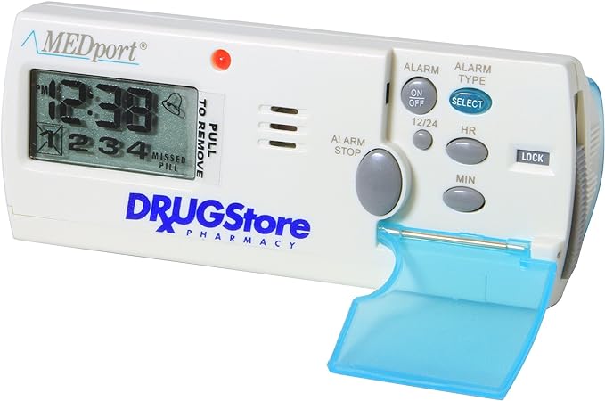 MEDport MEDglider System 1 with Talking Timer Alarm Pill Box Daily Reminder Medication Manager