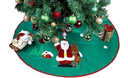 Imperial Home Christmas Tree Skirt 36" - Green With Santa