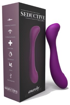 Anarchy Bendable G-Spot Vibrator by Seductive Silicone (8") - Luxurious Silicone Dildo with 5 Pulsating Functions and 3 Vibrating Speeds - Silent, Rechargeable and Waterproof sex toy - Hypoallergenic