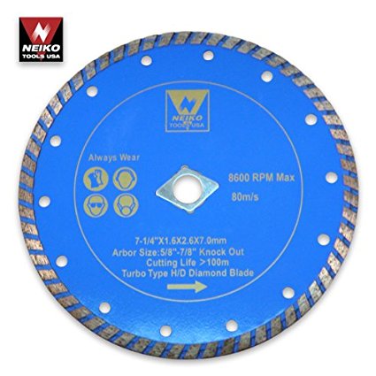 Neiko Tools 7 1/4" Turbo Diamond Blade