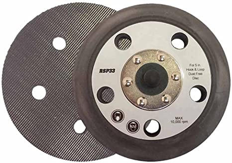 Superior Pads & Abrasives RSP33 5" Diameter - 5/16"-24 UNF Threaded Shaft Hook & Loop Sander Pad with 5 Vacuum Holes REPLACES Oem #15000 For Porter Cable 7344 7335 97355 Sanders