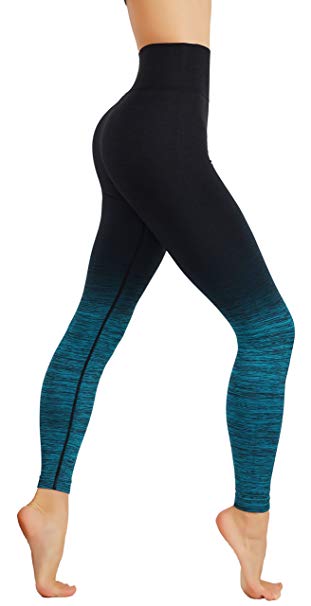 CodeFit Yoga Power Flex Dry-Fit Pants Workout Printed Leggings Ombre XS-3XL,!