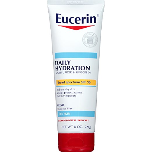 Eucerin Daily Hydration Broad Spectrum SPF 30 Body Cream, 8.0 Ounce