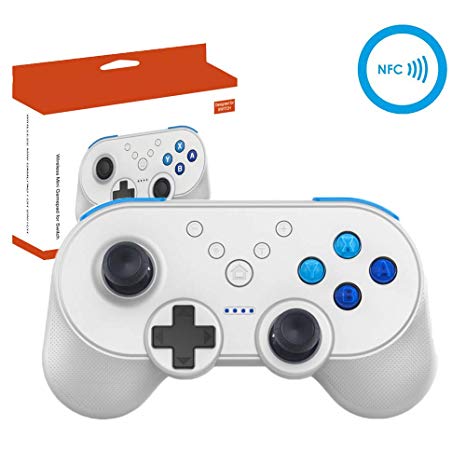 BRIGHTSHOW Switch Wireless Mini Pro Controller  NFC with Amiibo Function & Motion Controls Dual Vibration Super Smash Bros Ultimate Control