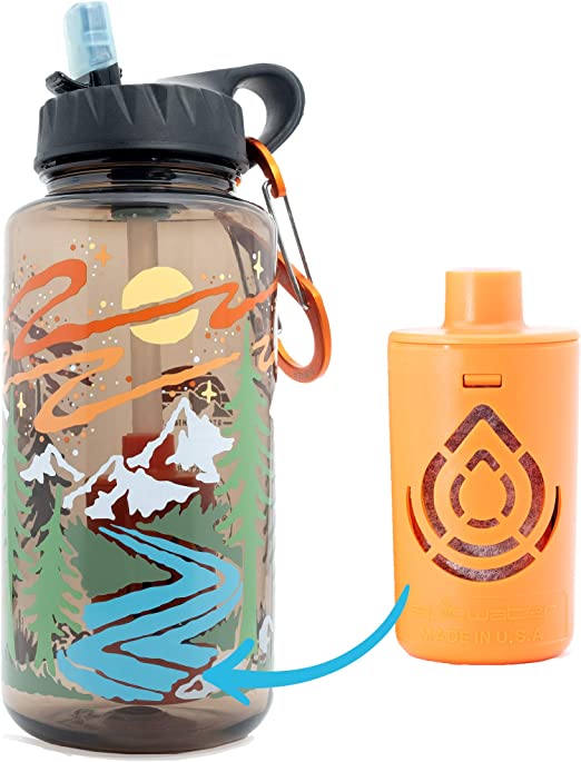 Epic Nalgene Outdoor OG | Water Bottle with Filter | Bottle   Filter Made In USA | Filtered Water Bottle | Travel Water Bottle | Water Purifier Camping Hiking Backpacking | BPA Free Water Bottle