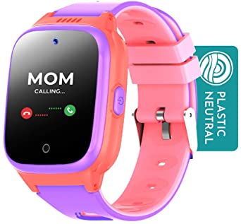 Cosmo JrTrack Kids Smartwatch - Voice and Video Call - GPS Tracker - SOS Alerts - Water Resistant - Blocks Unknown Numbers - SIM Card Included - (Pink)