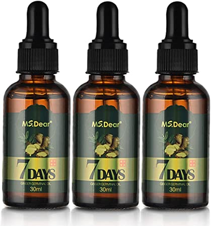 Hair Growth Serum, 30ml Ginger Germinal Essential Oil, Hair Growth Oil Dense Thicken Hair Scalp Treatment, Hair Loss Treatment For Men and Women (3 Pack)