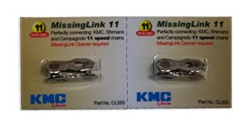 New Genuine 2 Sets KMC Missing Link 11 Speed CL555 For KMC & Shimano Silver