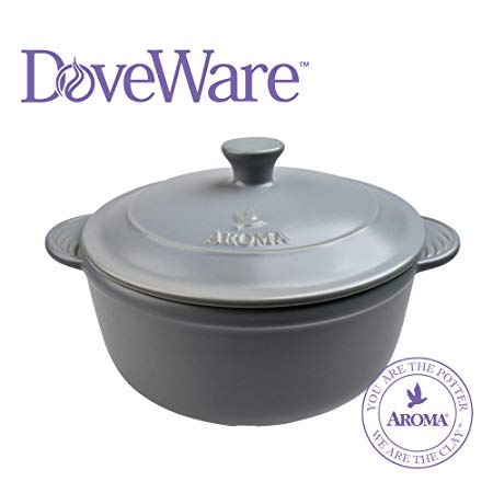 Aroma Housewares ADC-104SG DoveWare Dutch Oven, 4 Quart, Slate Gray