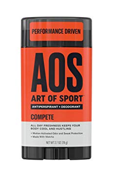 Art of Sport Men's Antiperspirant   Deodorant Stick, Compete Scent, Athlete-Ready Formula with Matcha, 2.7 oz