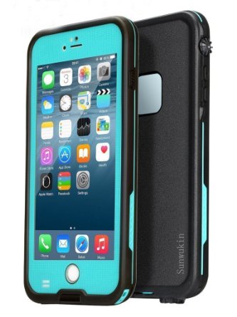 Sunwukin Best Waterproof Cell Phone Case for iPhone 6/6s 4.7 inches, Underwater Shockproof Snowproof Dirtpoof Protection Cover [Grass Blue]