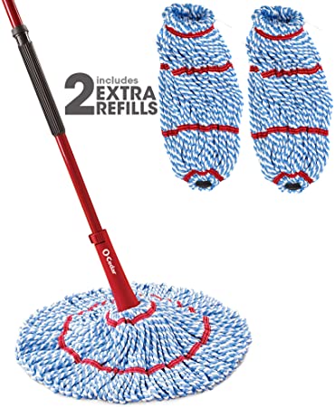 O-Cedar MicroTwist Microfiber Twist Mop with 2 Extra Refills