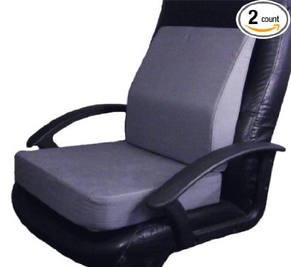 Extra Thick Memory Foam Dual Layer Seat Cushion   Memory Foam Lumbar Wedge Back Support Posture Aid for Driving, Home & Office Chair