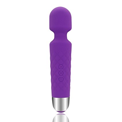 Personal Massager Rechargeable Cordless 18x Multi-speed Black Waterproof with Powerful Mini Travel Massager (Purple)