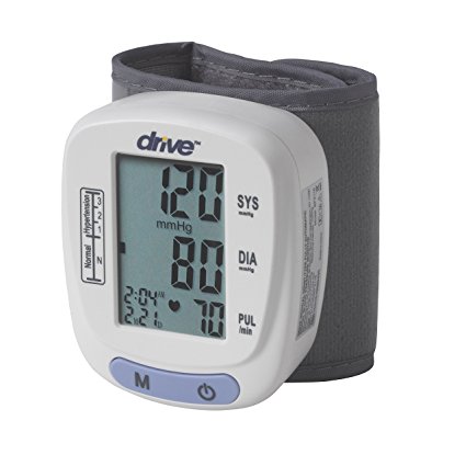 Drive Medical Automatic Blood Pressure Monitor/Wrist Model, White