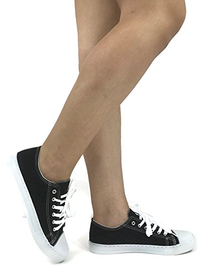 The Collection Taylor Lo-Top Sneakers Womens Canvas Sports Shoes