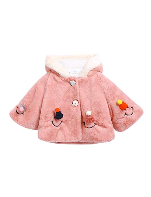 Arshiner Girls Fur Winter Warm Coat Cloak Jacket Thick Warm Clothes