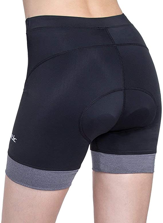Santic Women Padded Cycle Shorts Cycling Shorts Tights Chamois Ladies Road Bike Spinning Quick Dry Black