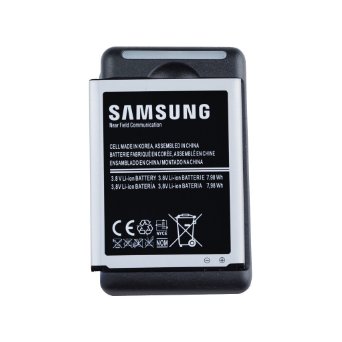 Samsung Galaxy S3 OEM NFC battery [Long Lasting] 2100 mAh with TrendON external battery charger - Retail Packaging - Black [12 Months warranty]