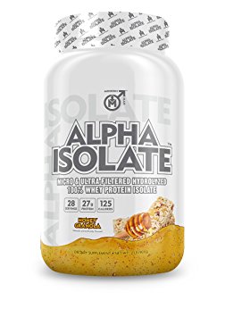 Alpha Isolate Whey Protein Isolate – Pure Protein Powder, Proven Lean Muscle Builder & Ideal Post Workout Supplement for Men, Ultra Filtered to Remove Fats & Lactose, Honey Granola, 2 Pound