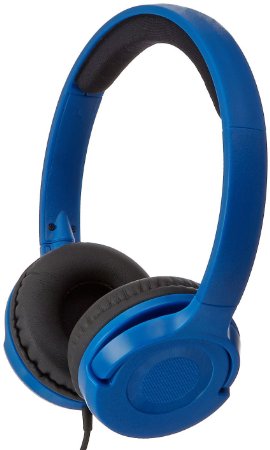 AmazonBasics Lightweight On-Ear Headphones - Blue