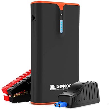 PD 18W fit iPhone, GOOLOO 1500A Peak SuperSafe Car Jump Starter (Up to 8.0L Gas or 6.0L Diesel Engine) with USB Quick Charge, 12V Portable Power Pack Auto Battery Booster Type-C Phone Charger