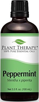 Plant Therapy Peppermint Essential Oil. 100% Pure, Undiluted, Therapeutic Grade. 100 mL (3.3 Ounce).