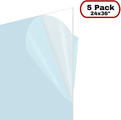 Icona Bay PET Replacement for Picture Frame Glass (24 x 36, 5 Pack) PET is Ideal Replacement Glass Material, Avoid Glass Shattering, Your Superior Replacement Picture Frame Glass Has Arrived