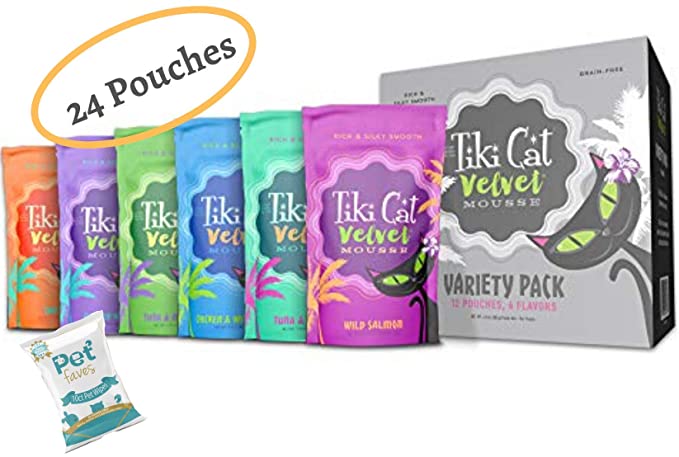 Tiki Cat Velvet Mousse Grain-Free Wet Food with a Silky-Smooth Texture for Adult Cats & Kittens