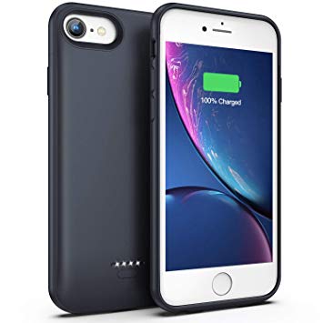 Battery Case for iPhone 7/8, 4000mAh Portable Protective Charging Case Compatible with iPhone 7/8 (4.7 inch) Rechargeable Extended Battery Charger Case (Gray)