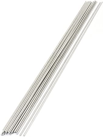 uxcell Stainless Steel Round Bar (20 Piece), 300mm x 2mm