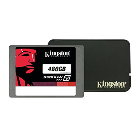 Kingston Digital 480GB SSDNow V300 SATA 3 2.5-Inch Solid State Drive with Adapter (SV300S3N7A/480G)